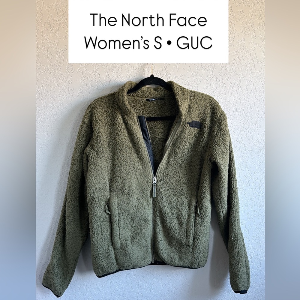 The North Face olive/army green osito sherpa fleece jacket - women’s small